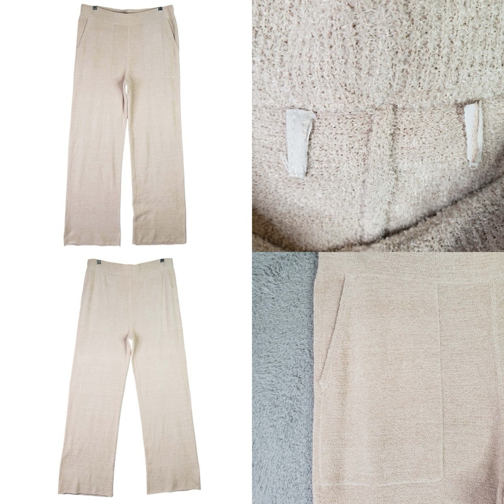 Barefoot Dreams CozyChic Ultra Lite Wide Leg Pants Beige Women's Size XL/XXL